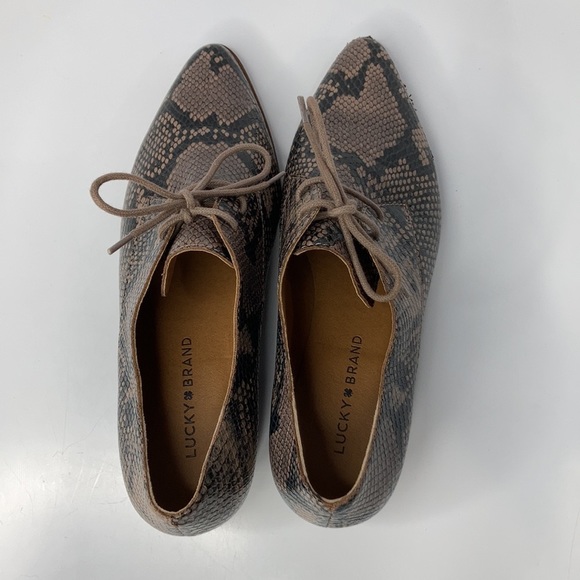 Lucky Brand Erreka pointed toe snake Skin shooties size 9 - Picture 9 of 11